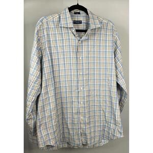 Peter Millar Collection Plaid Button Down Shirt Men’s Size Large